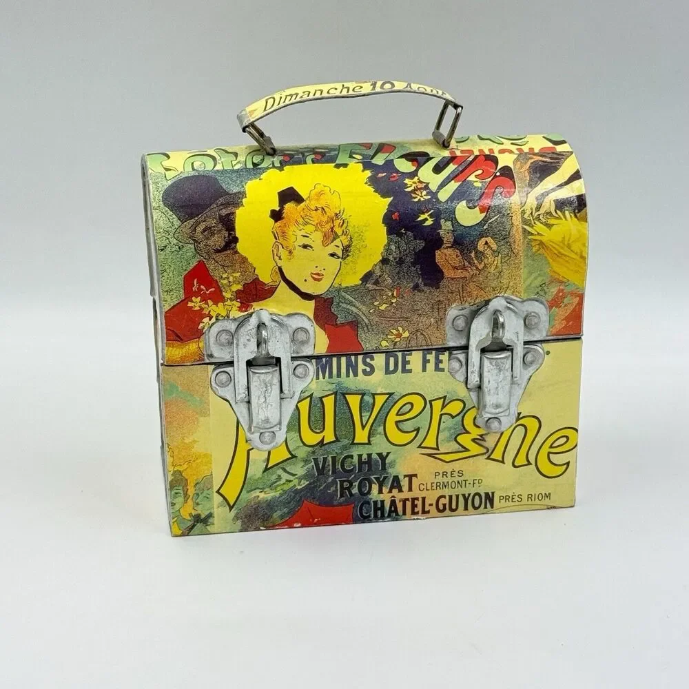 Vintage Galvanized Tin Storage Lunch Box by The MacBeth Collection - Picture 1 of 17